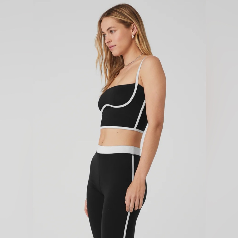Alo Airbrushed Streamlined Set in Black/White